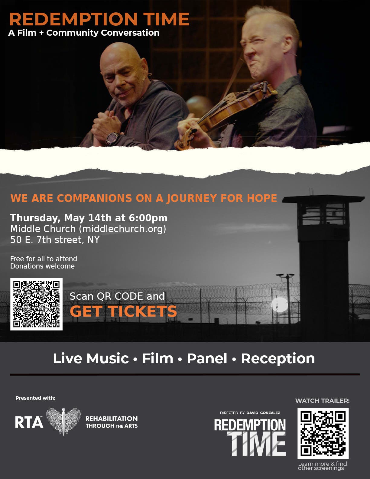 'Redemption Time' Screening & Panel Discussion