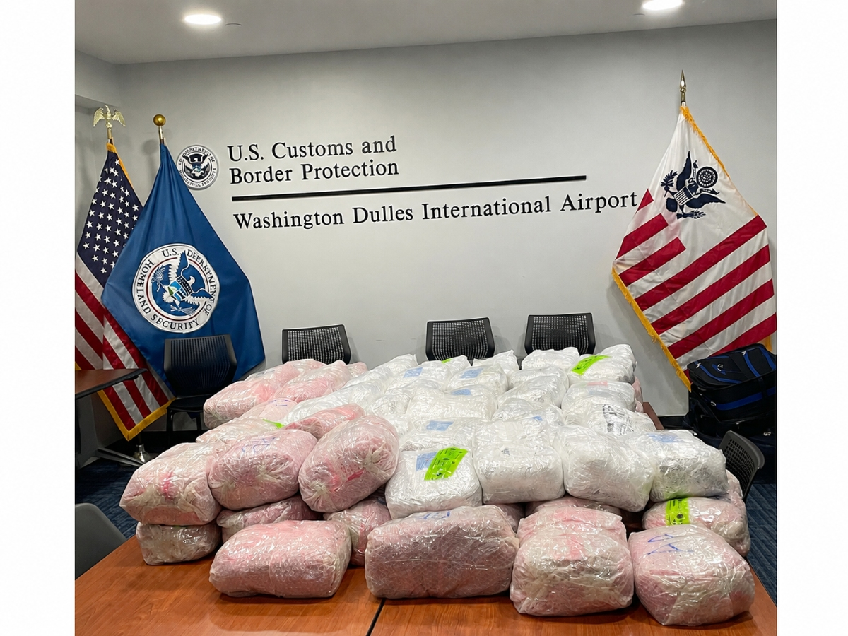 More than 760 pounds of khat was seized at Dulles Airport on Aug. 20.