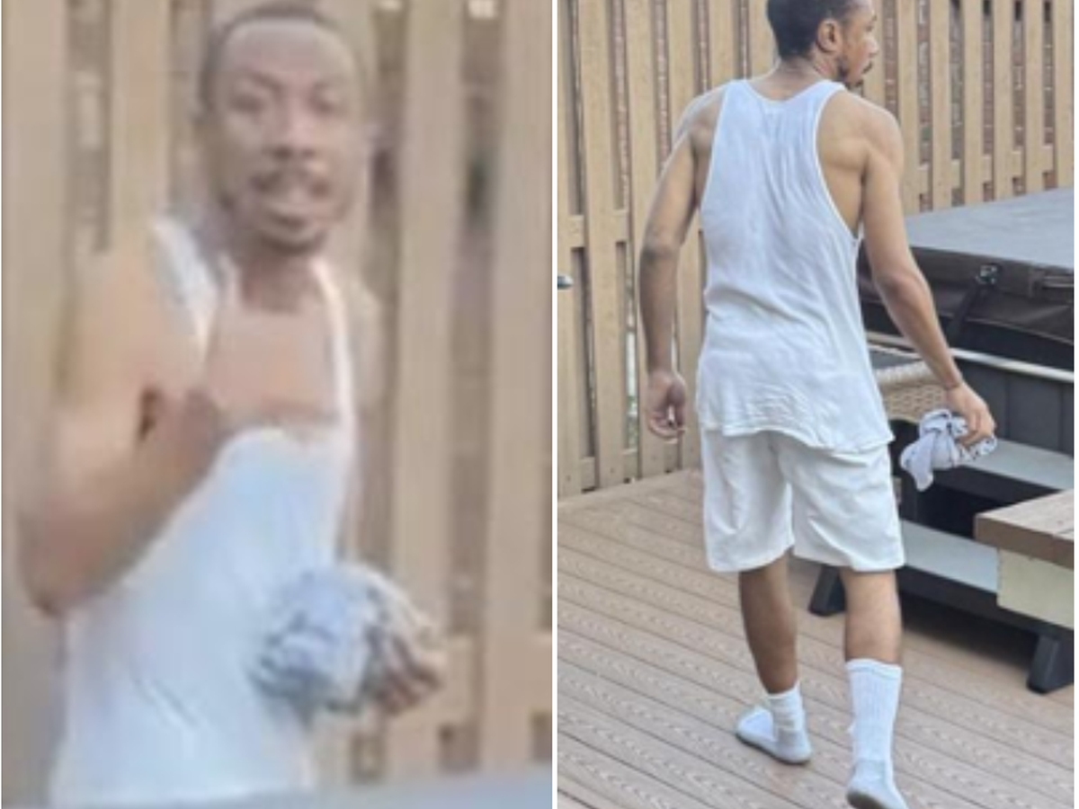 This man is wanted in connection with a recent burglary near Alexandria.