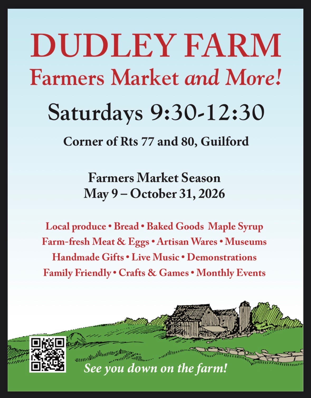 Dudley Farm Farmers Market and More!