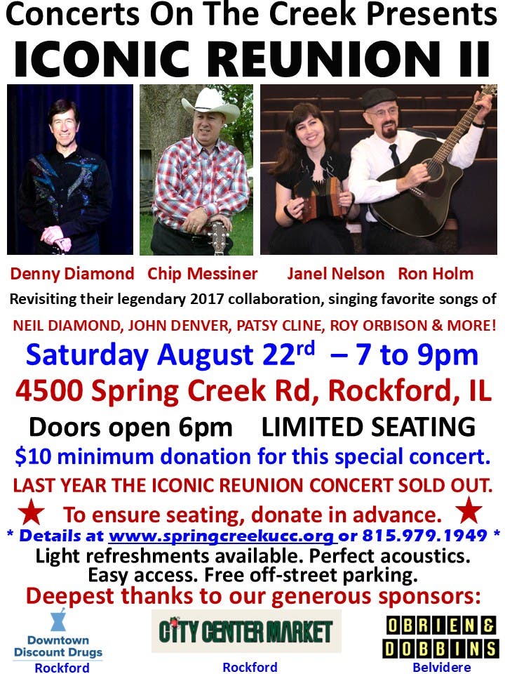 ICONIC REUNION - Music of Neil Diamond, Roy Orbison, Patsy Cline, John Denver, and MORE