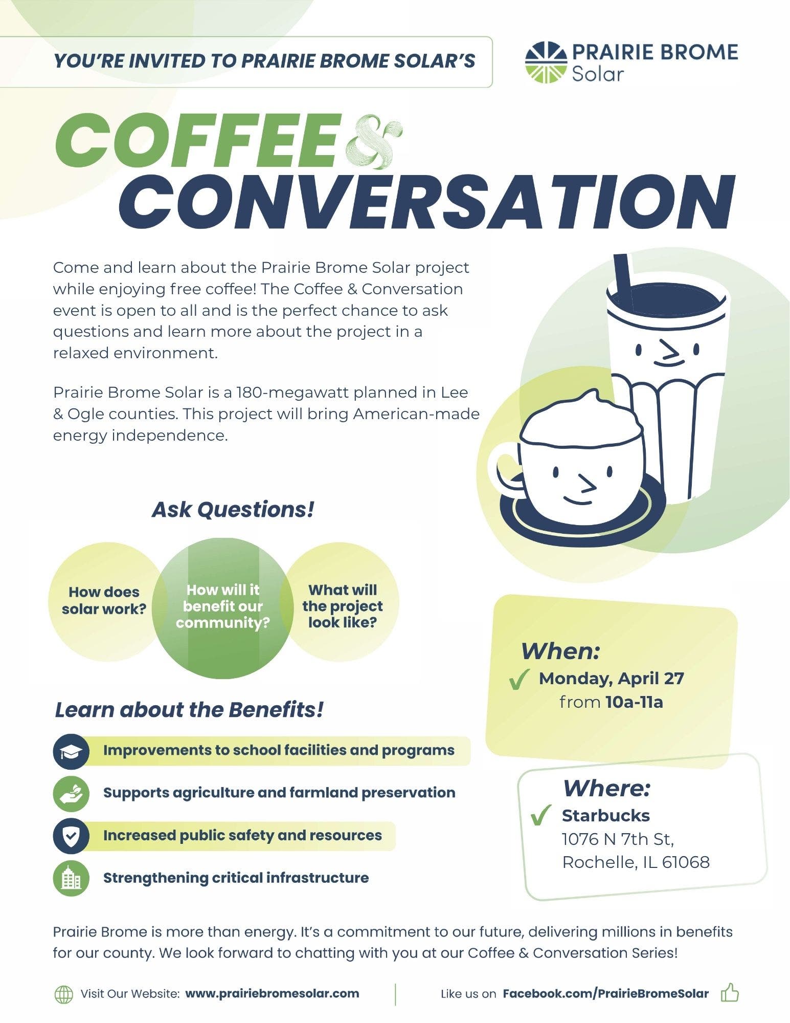 Prairie Brome Solar Coffee & Conversation 