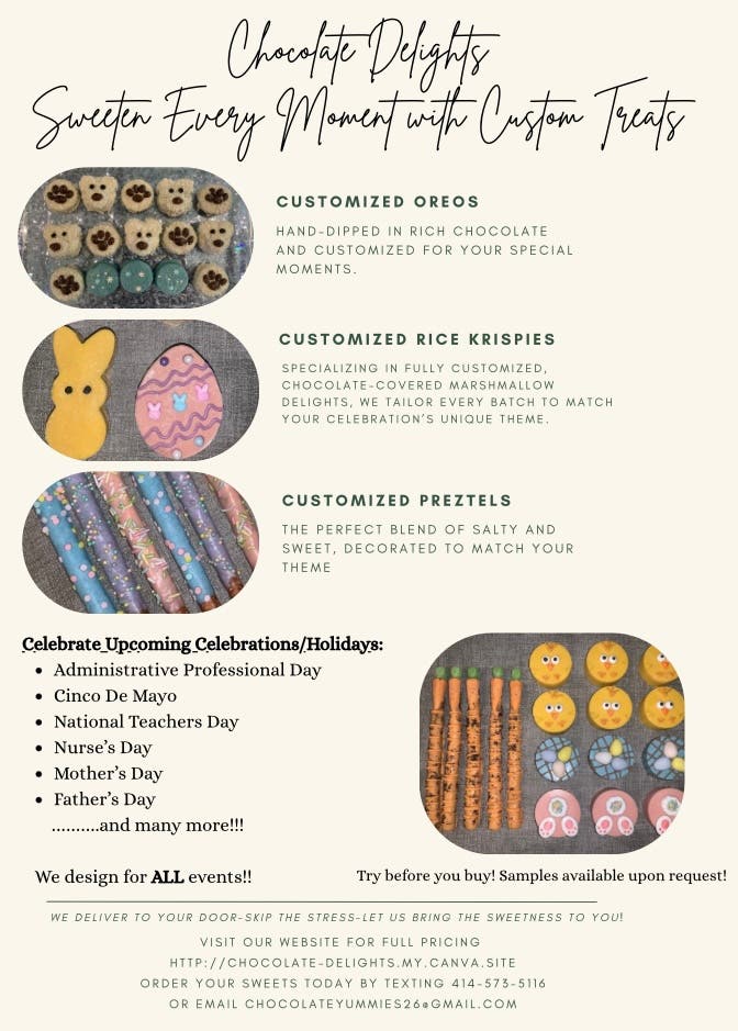 Customized treats for your next big event!!!