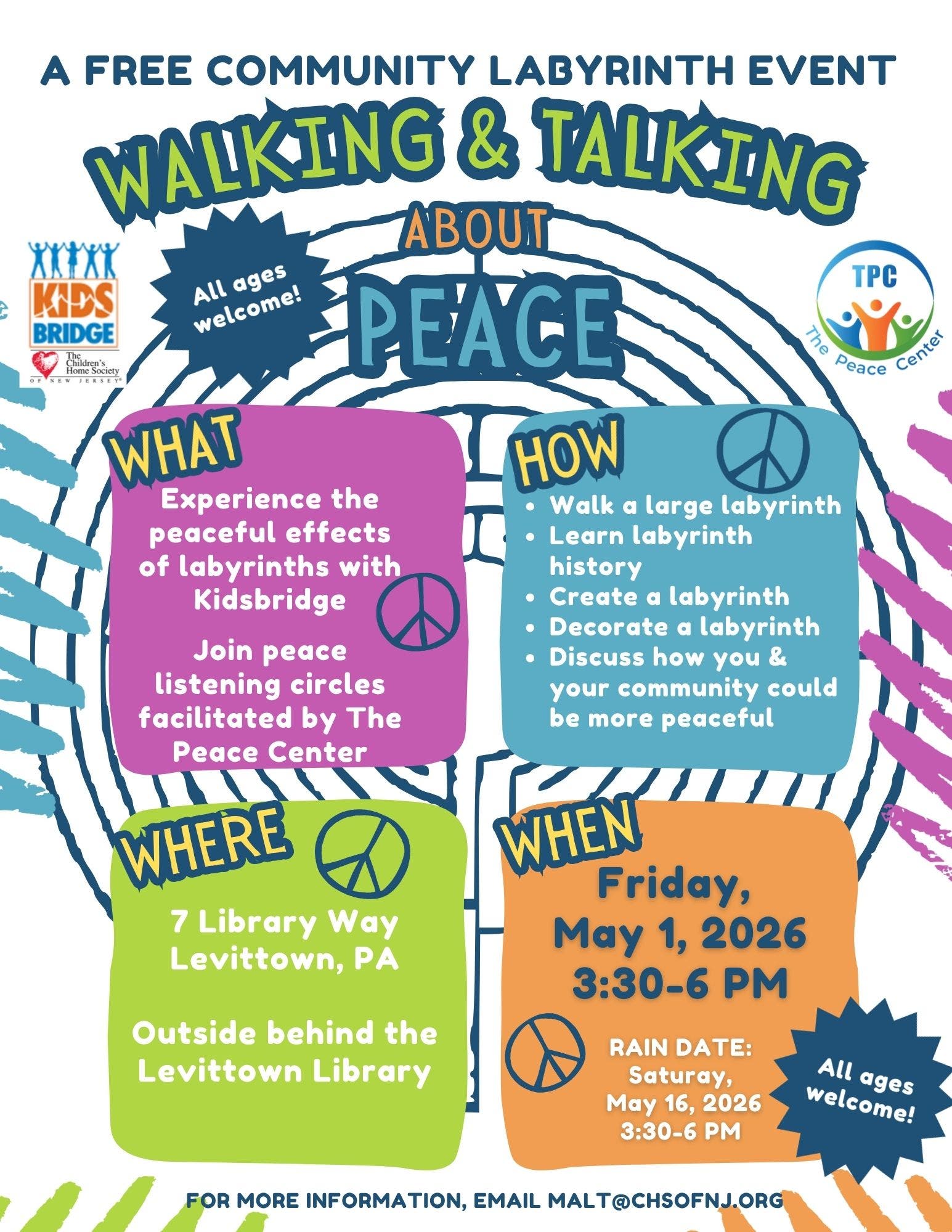 A Free Community Labyrinth Event: Walking & Talking About Peace