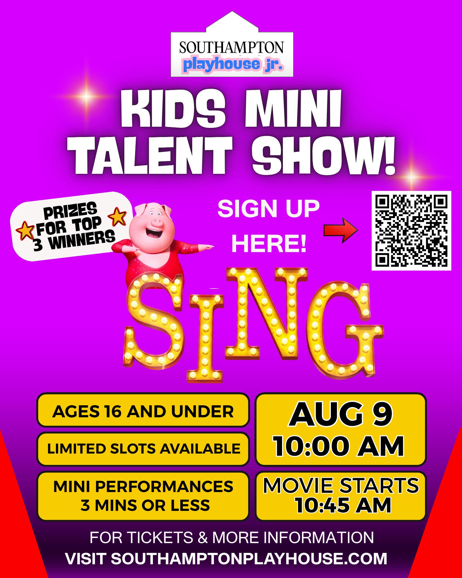Southampton Playhouse Presents: SING: Playhouse JR. Talent Show