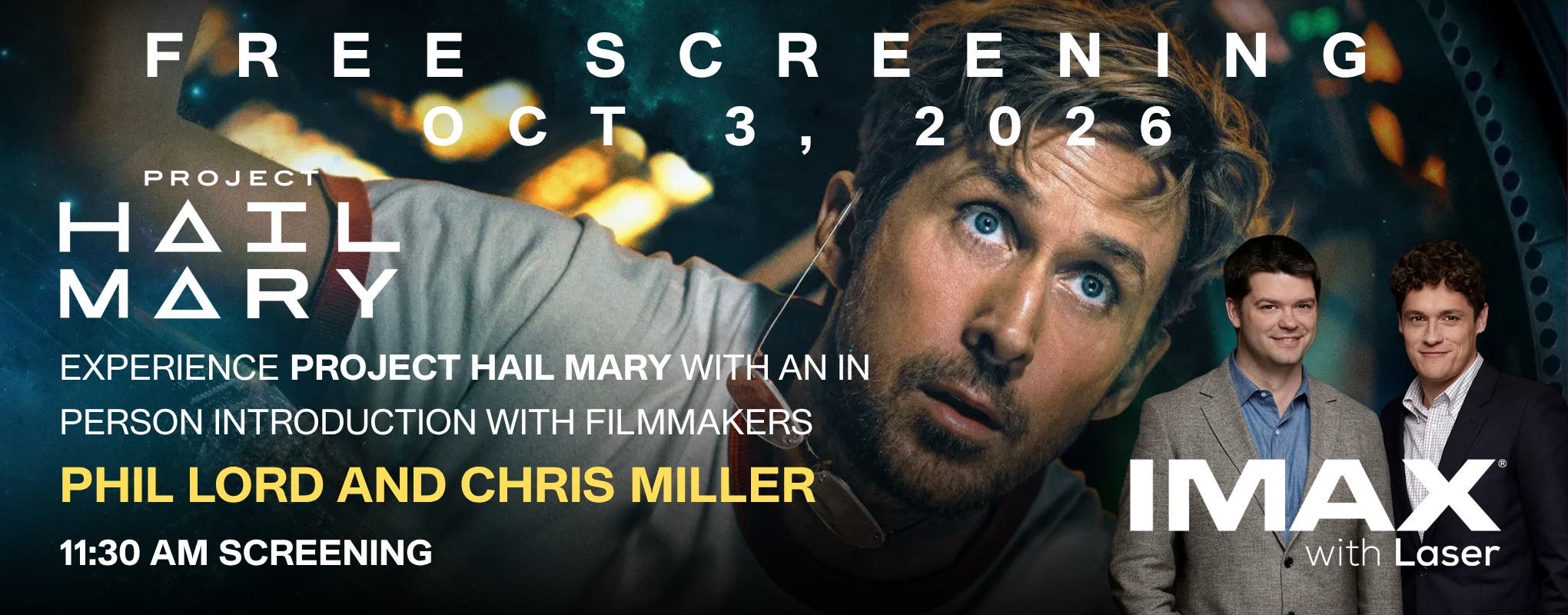 Southampton Playhouse Presents: Free IMAX Screening of Project Hail Mary