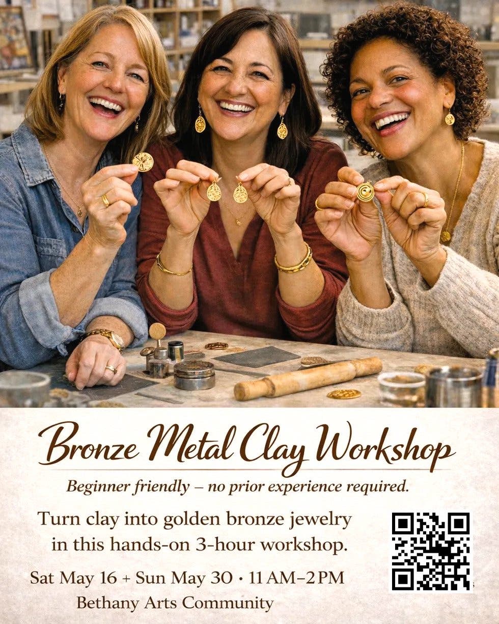 Local Jewelry Artist Barbara Kirby to Teach Bronze Metal Clay Workshop at Bethany Arts Community