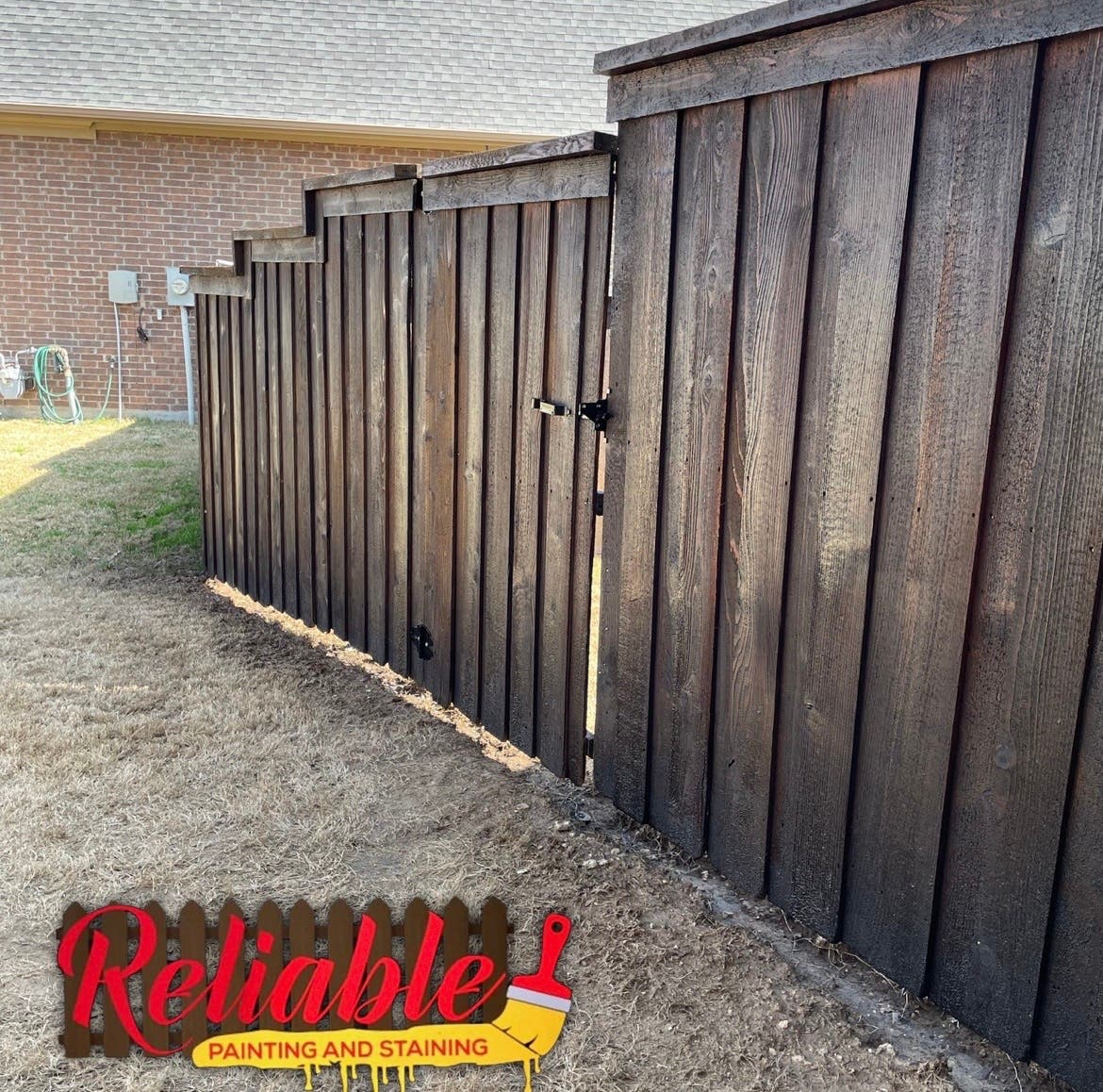 Fence Staining in Keller TX. Remove Sprinkler Damage and Restore Your Fence