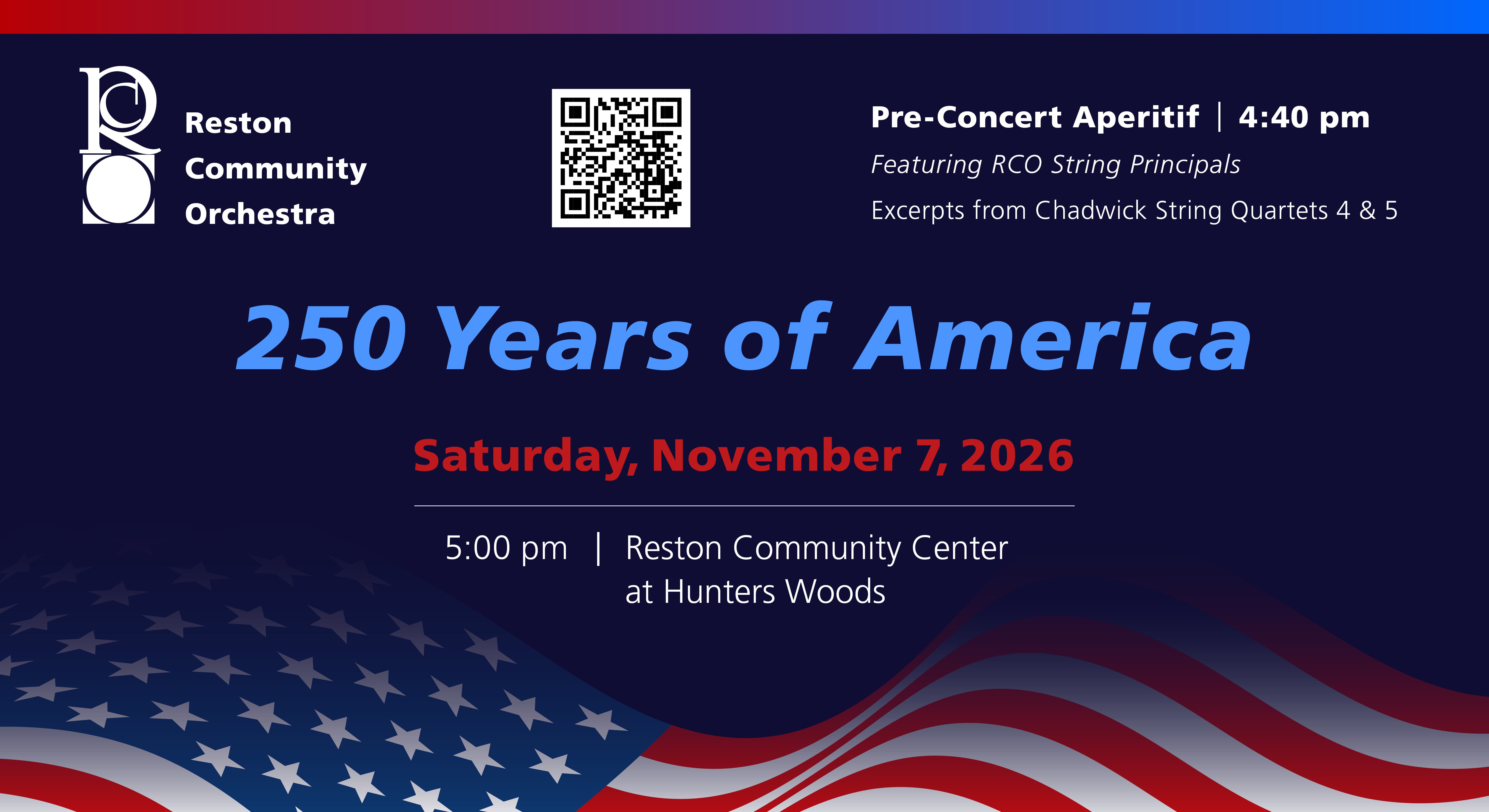 250 Years of America--Reston Community Orchestra Season Opening Concert