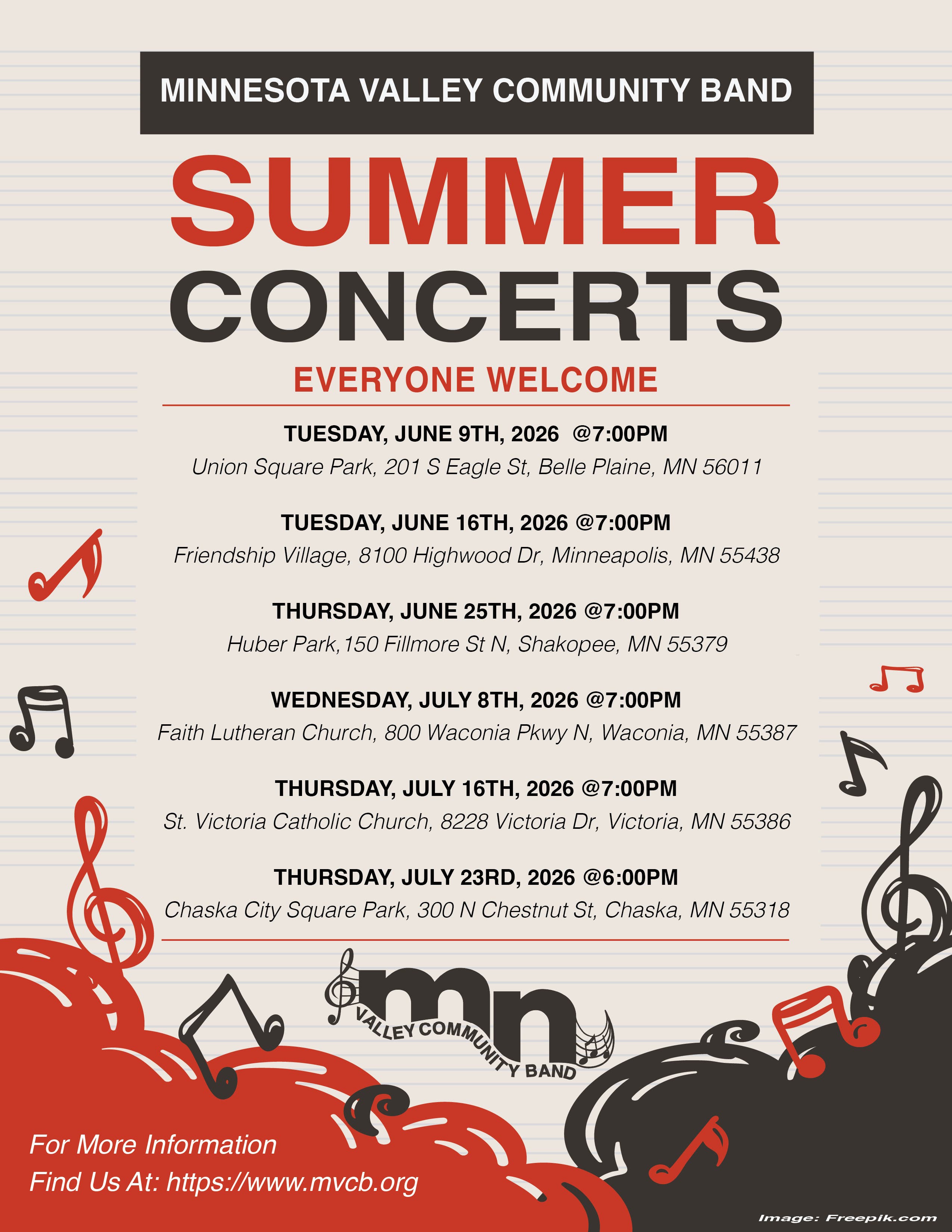 Minnesota Valley Community Band Summer Concerts