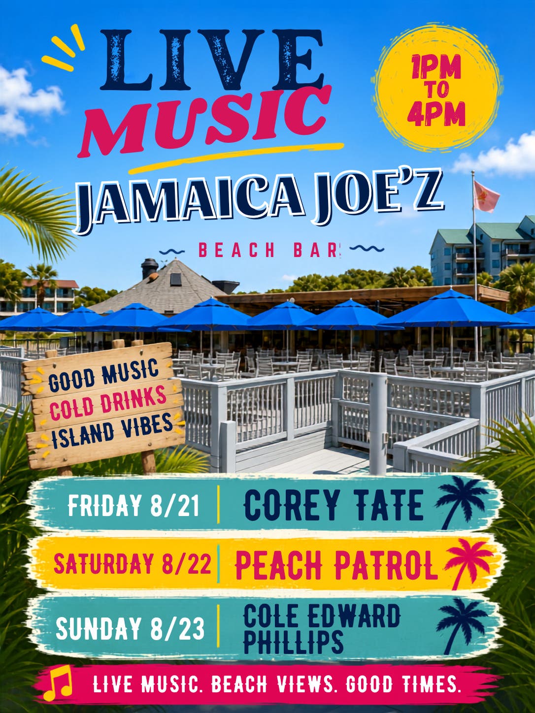 Live Music At Jamaica Joe'z Beach Bar