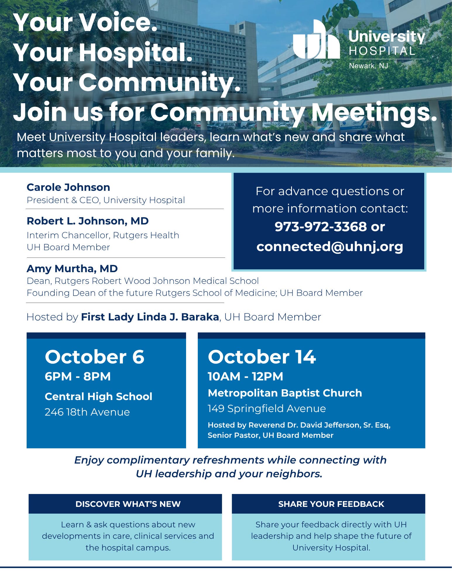 University Hospital Community Meeting