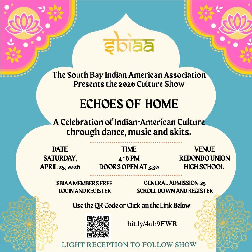 South Bay Indian-American Association Echoes Of Home: 2026 Culture Show