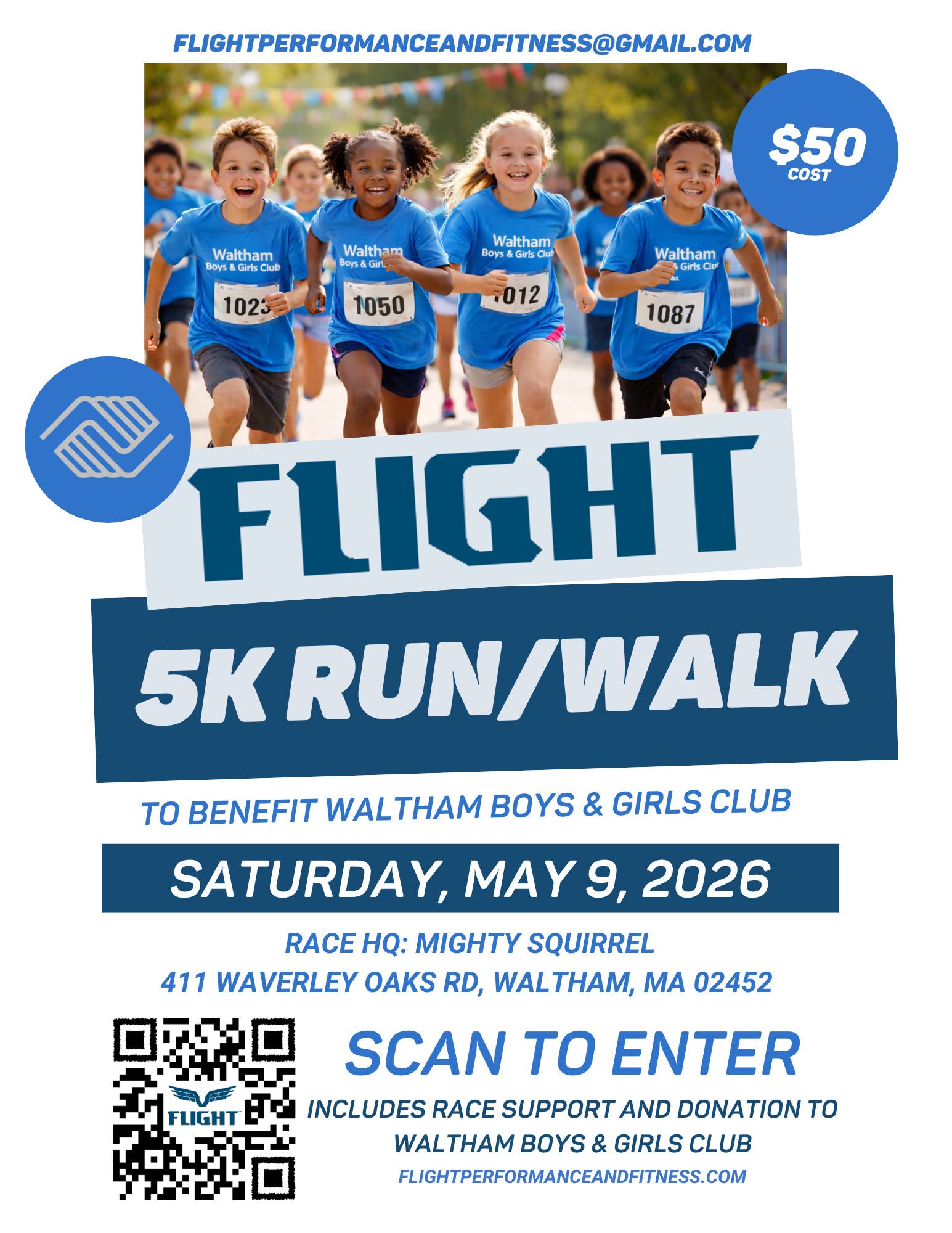 Flight 5k Walk/Run for Waltham Boys and Girls Club