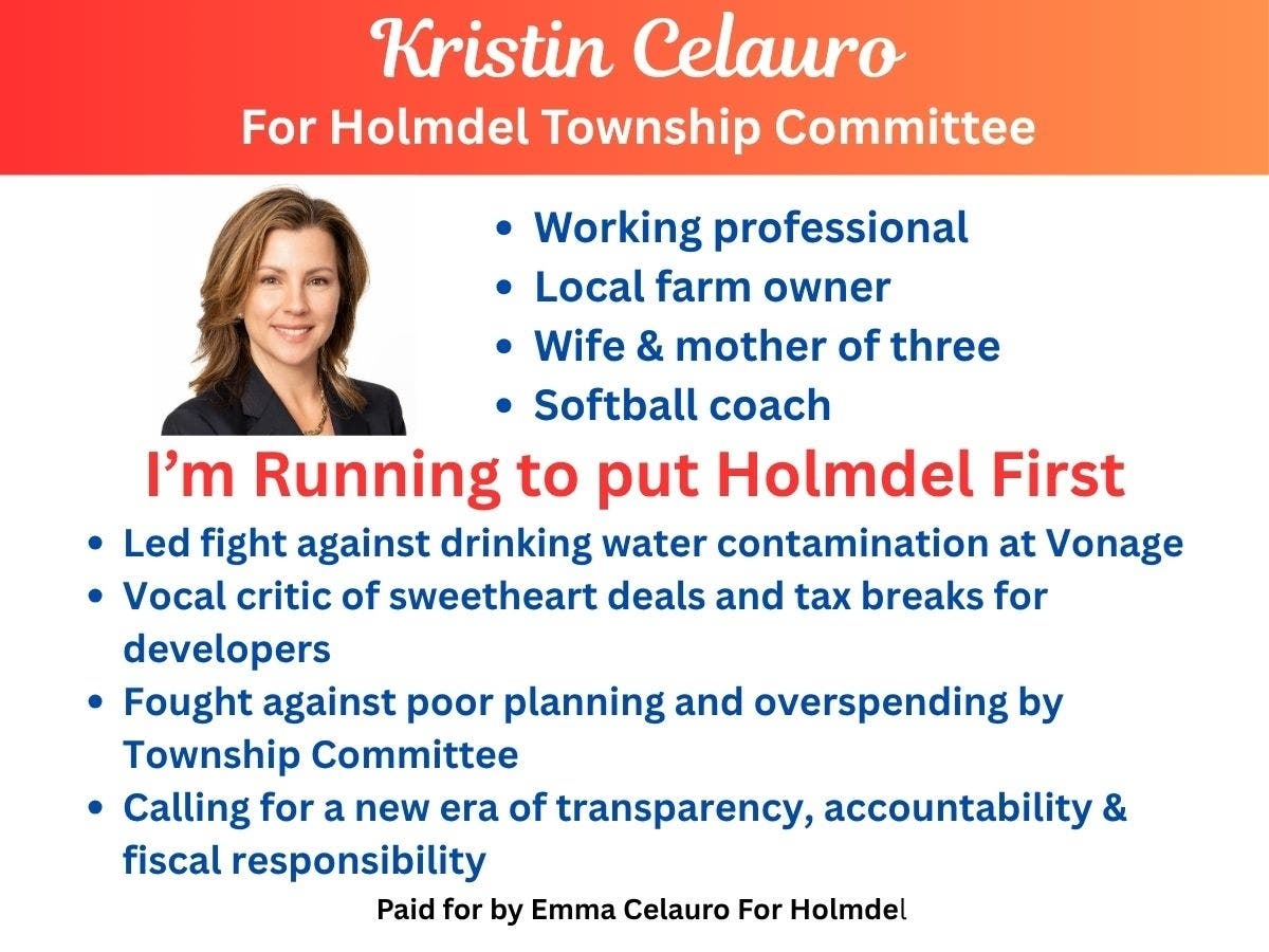 I am Running to Put Holmdel First