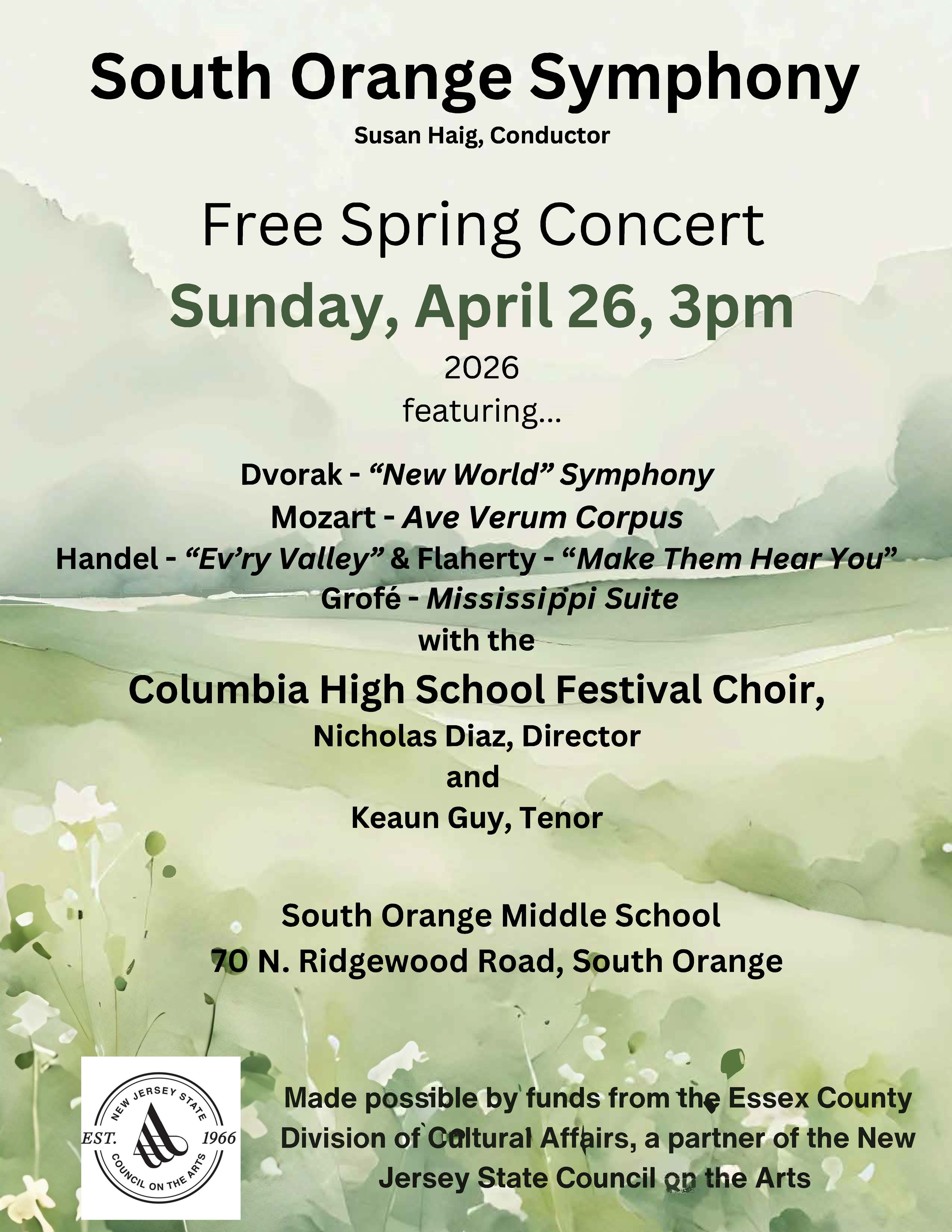 Free South Orange Symphony Spring Concert!