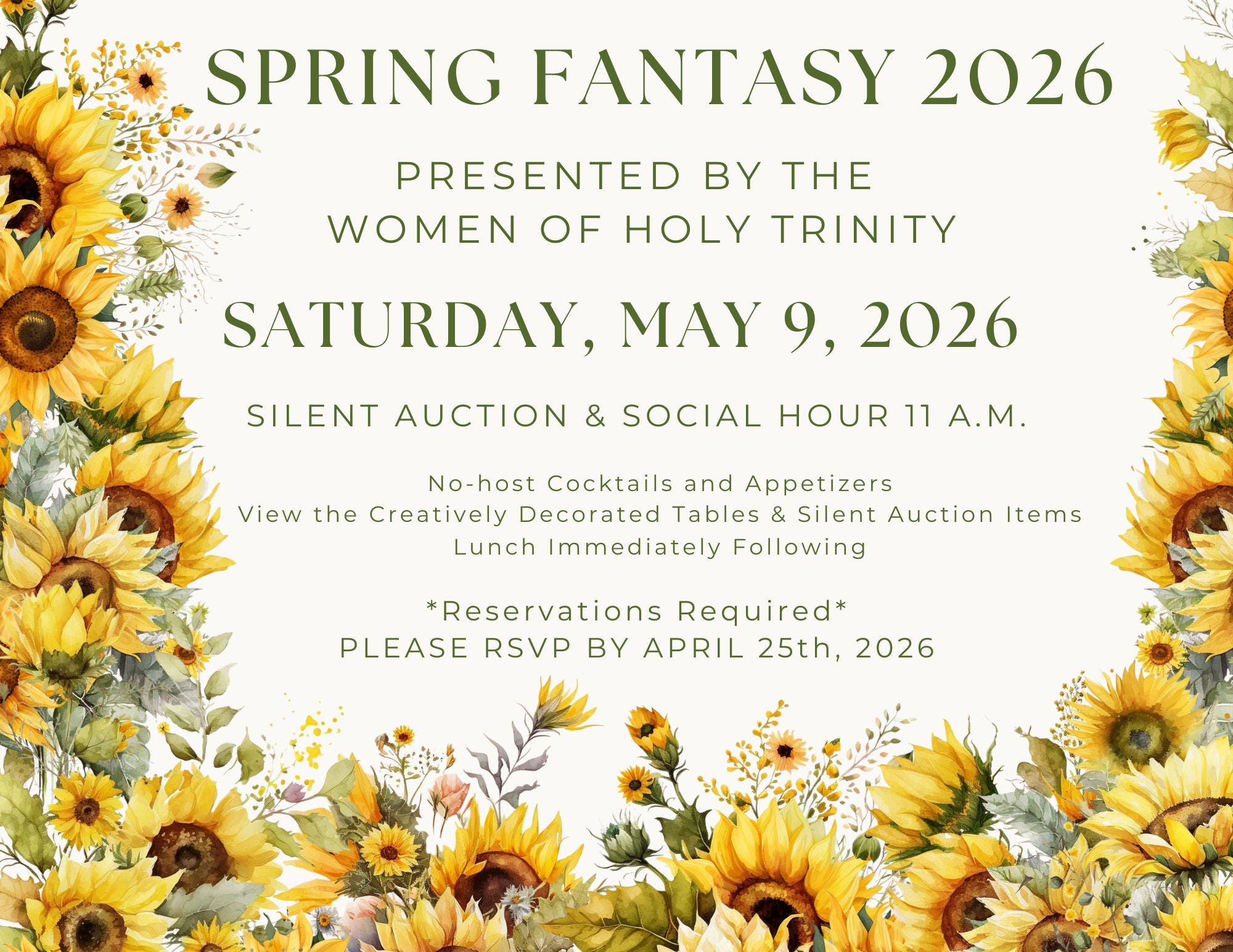25th Annual Women of Holy Trinity Spring Fantasy Luncheon