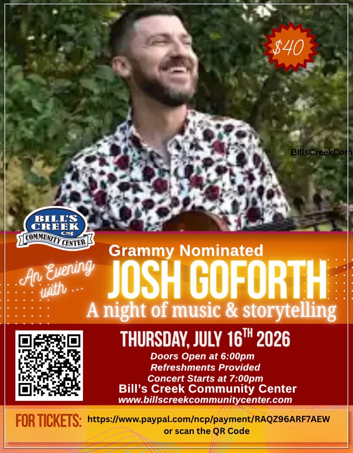 An Evening with Josh Goforth