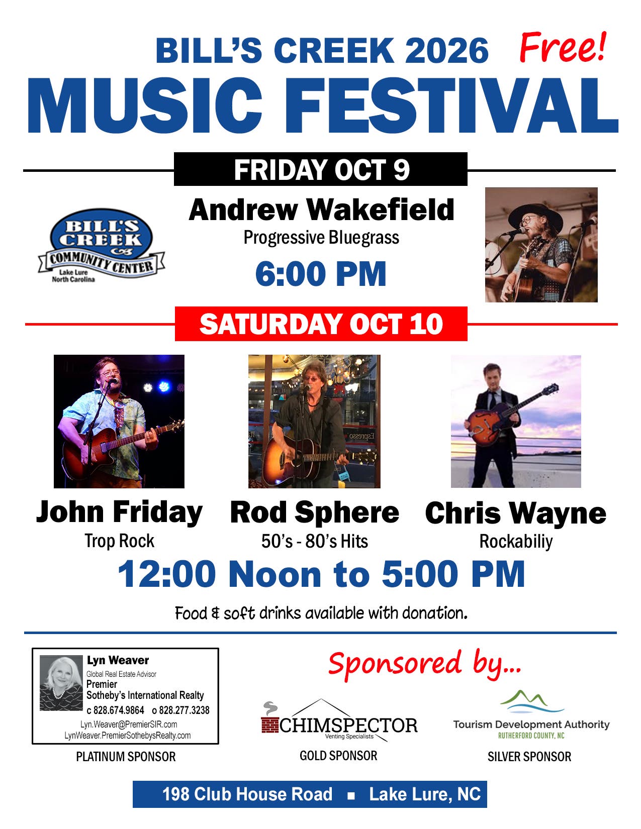 Bill's Creek 2026 Music Festival