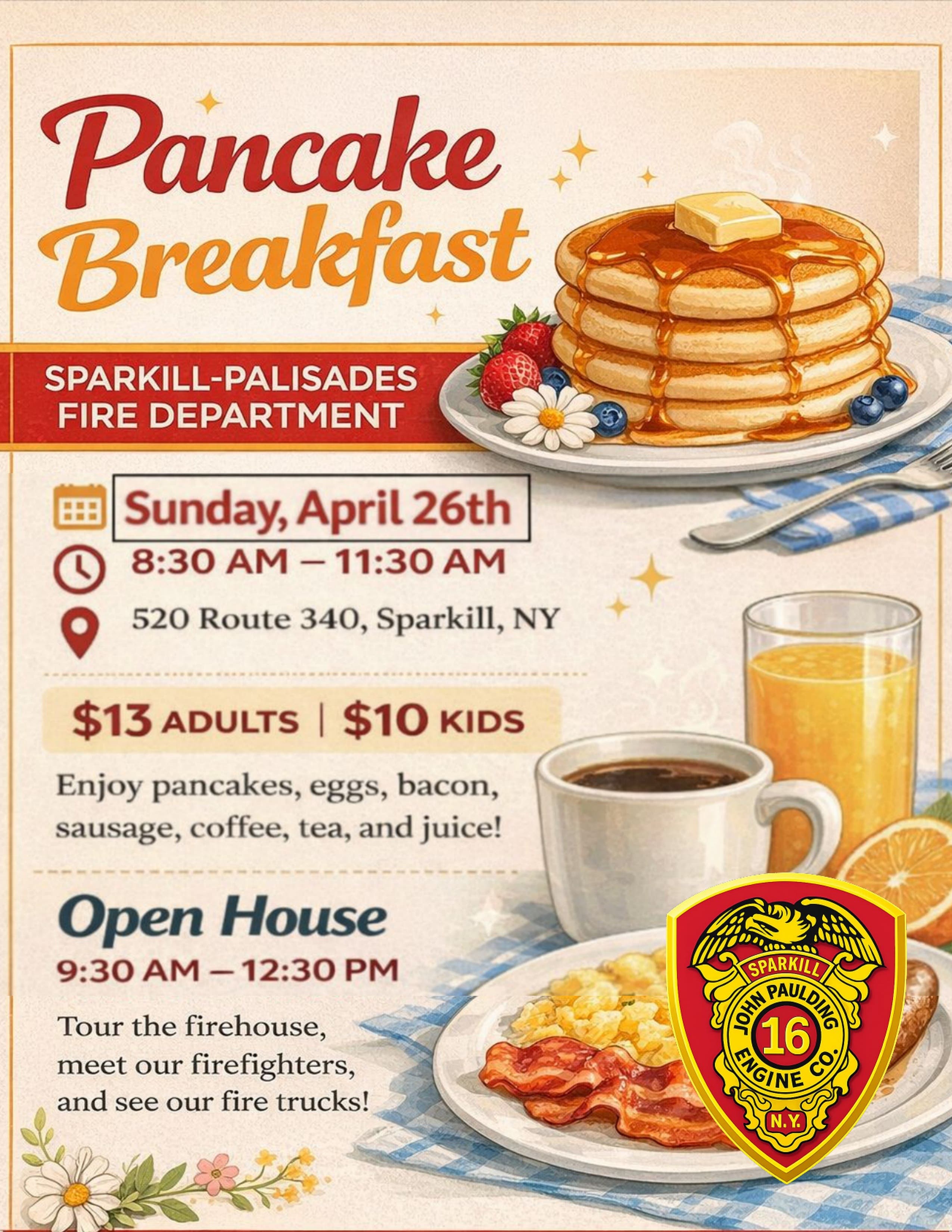 Sparkill FD Pancake Breakfast & Open House