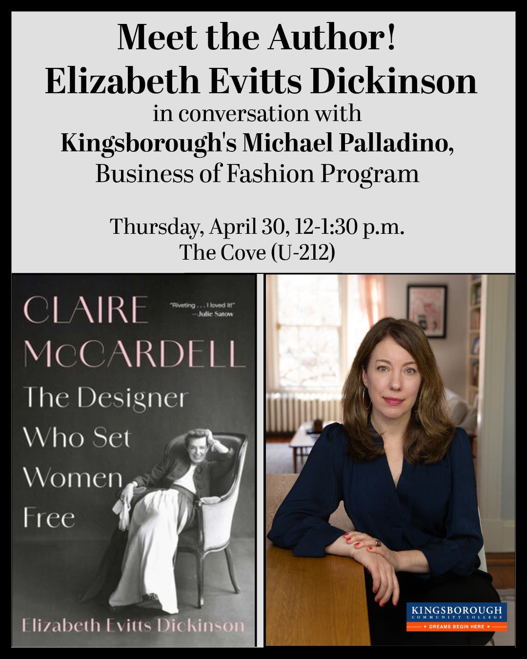 Author Talk with Elizabeth Evitts Dickinson, on Claire McCardell: The Designer Who Set Women Free