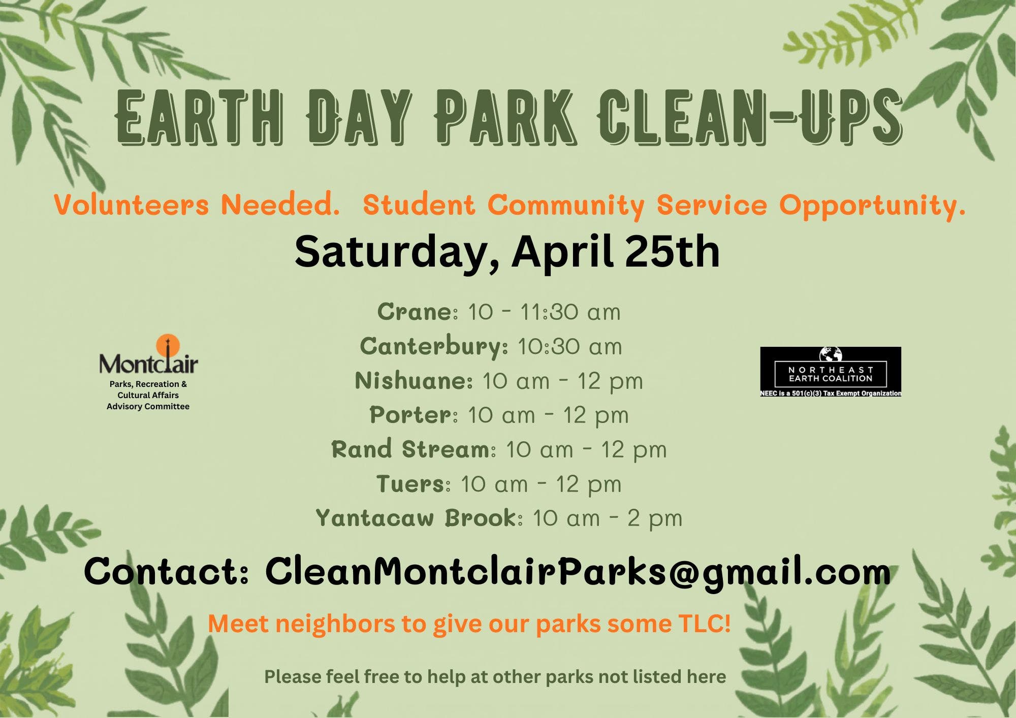 Earth Day Park Clean-Ups