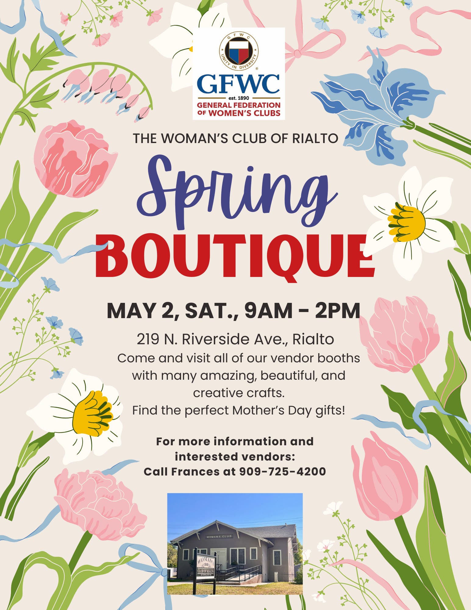 The Woman’s Club Of Rialto Spring Boutique
