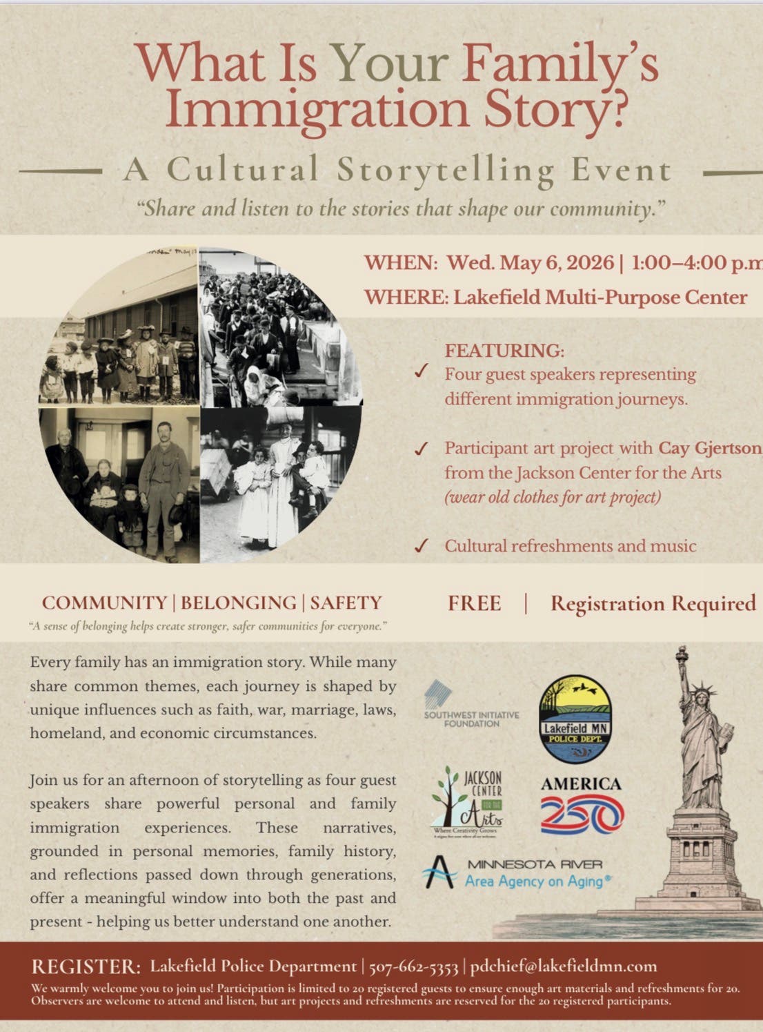 What Is Your Family’s Immigration Story? A Cultural Storytelling Event
