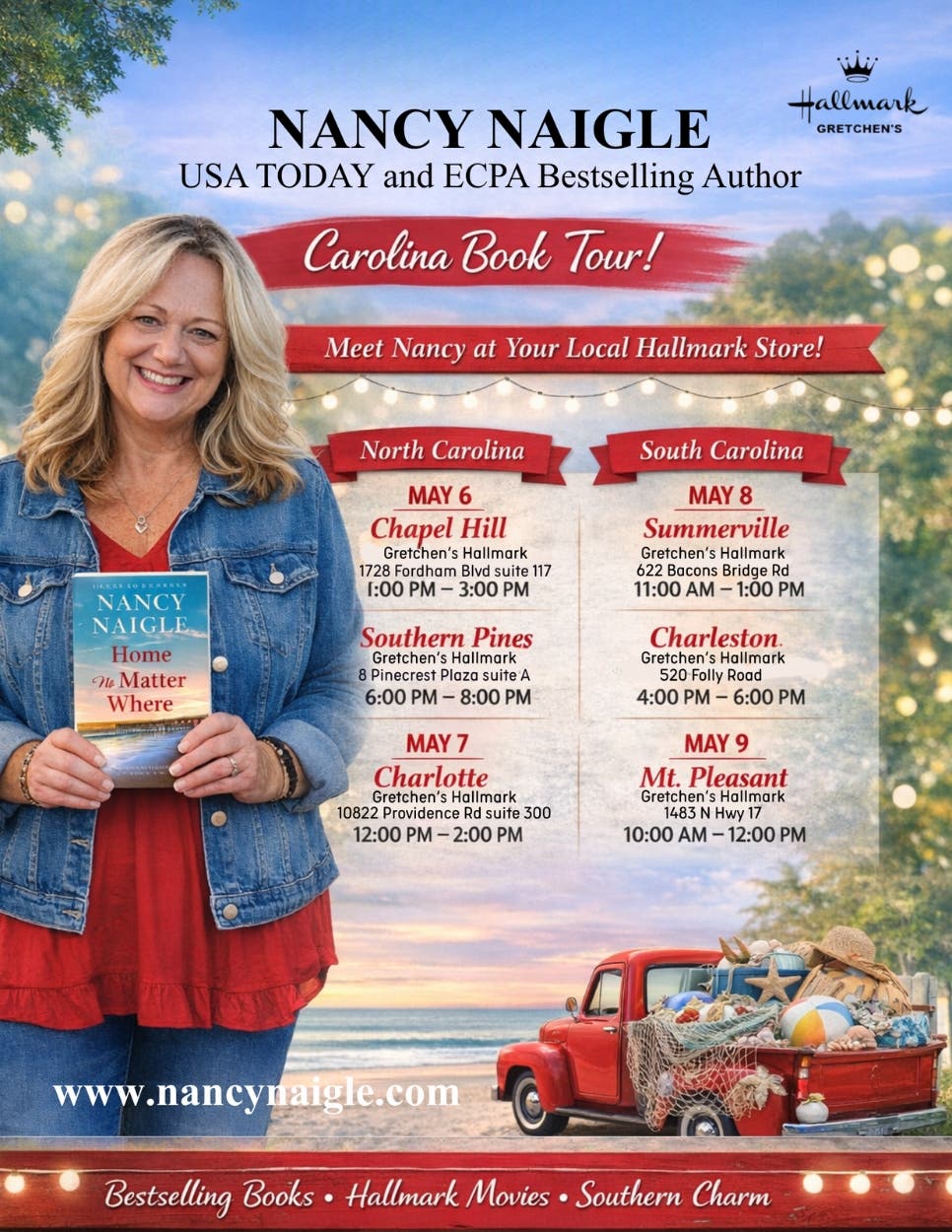 Hallmark Movie Author Nancy Naigle to Visit Gretchen’s Hallmark in Charlotte