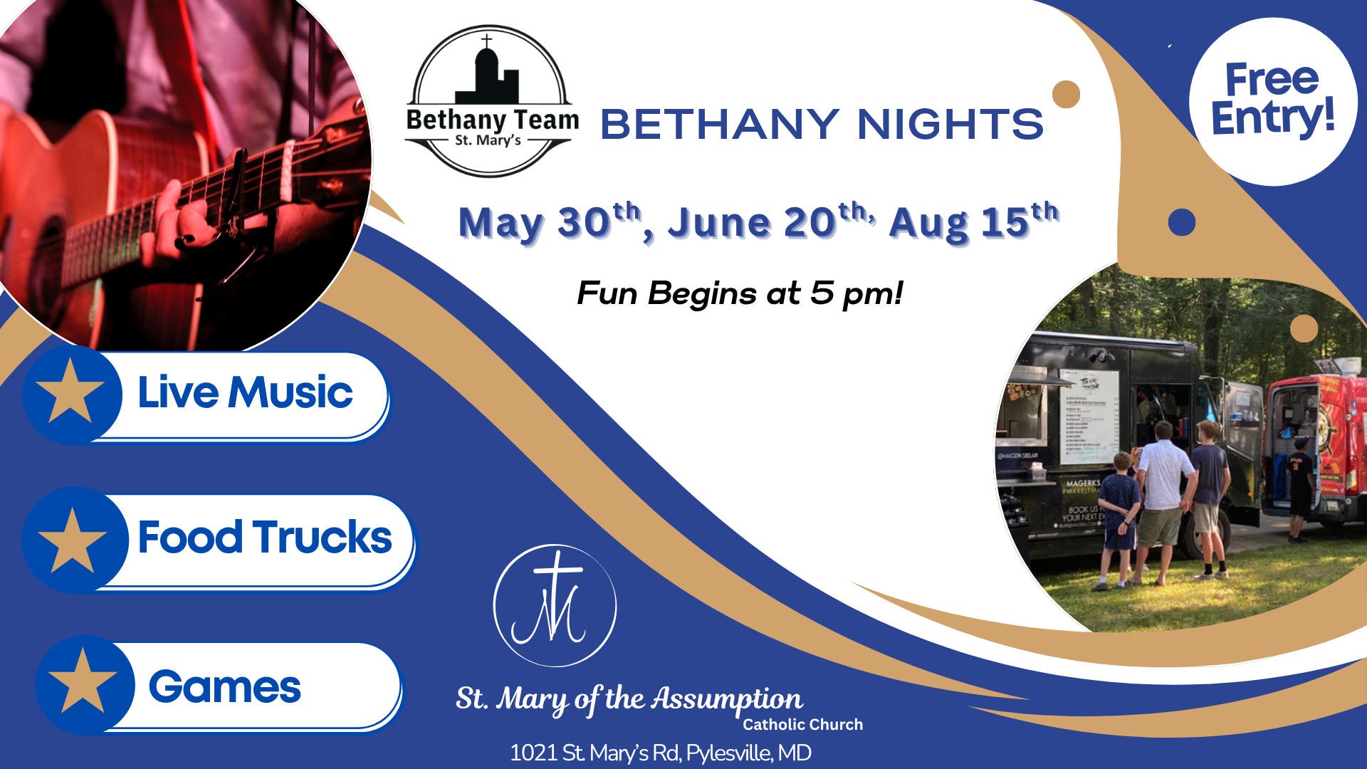 Free Community Food Truck Night Returns May 30 at St. Mary’s in Pylesville