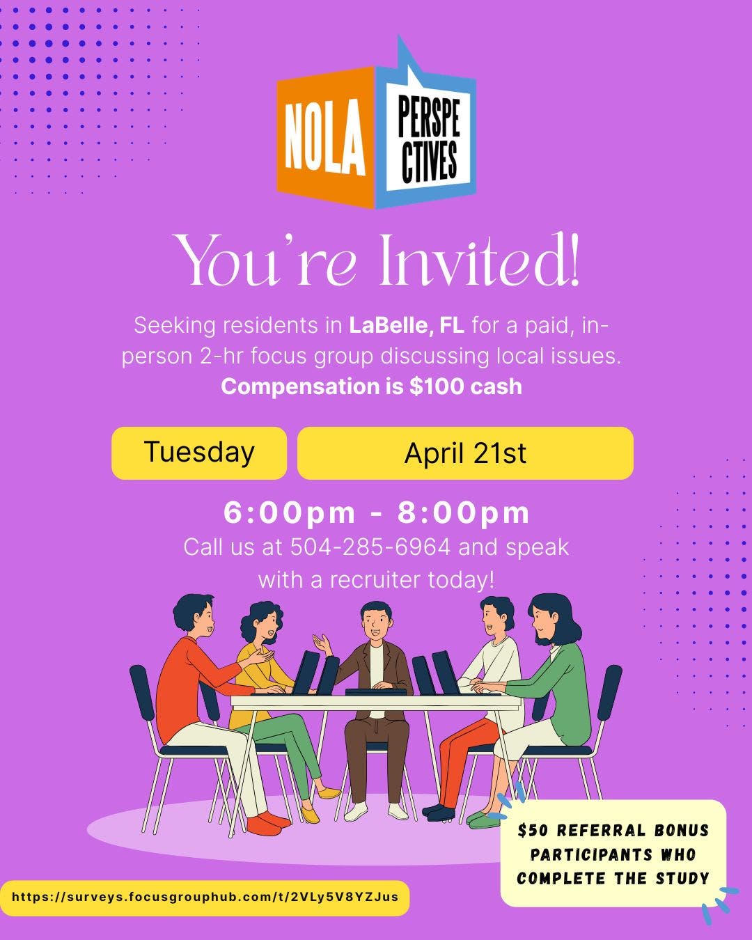 Paid In-person Focus Group for Southwest Florida! Pay $100 Cash