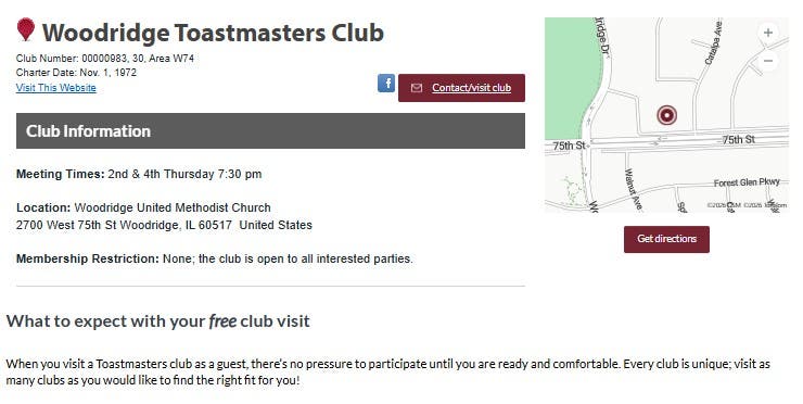 Woodridge Toastmasters Club Meeting