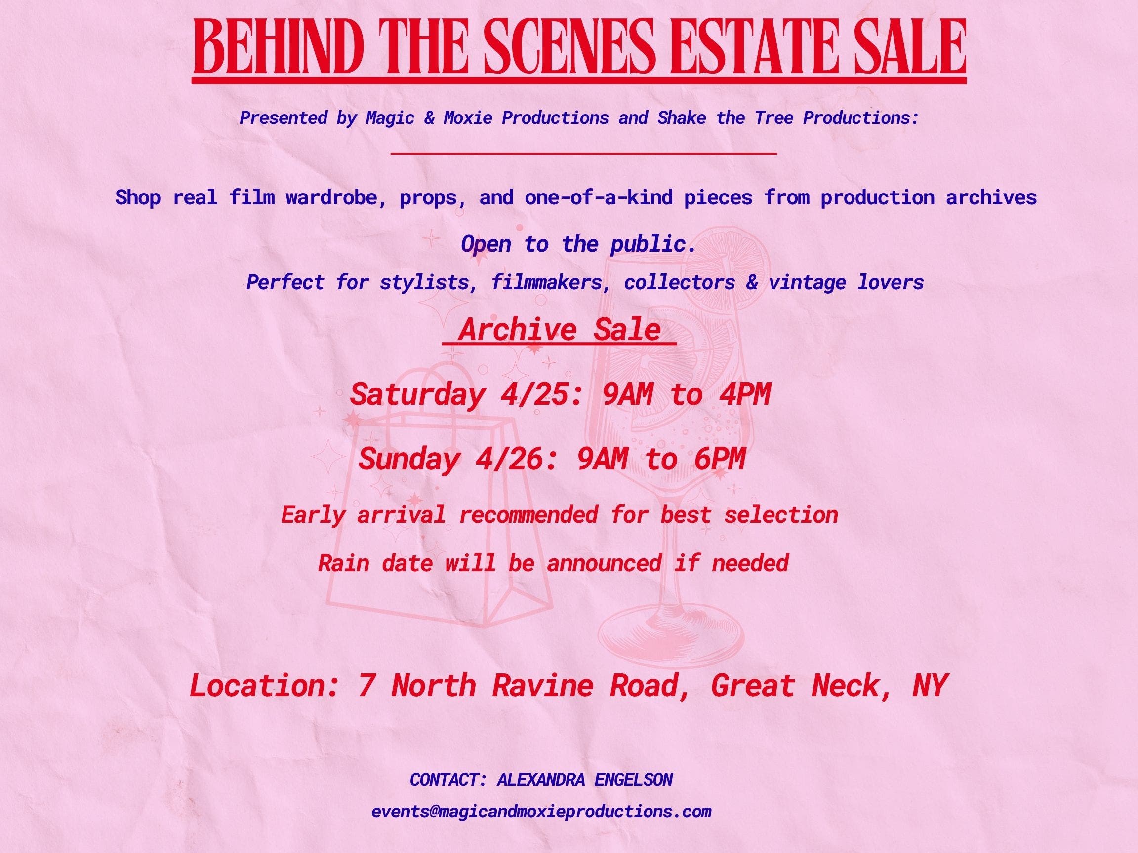 🎬 Film Costume & Prop Archive Sale – Great Neck, NY