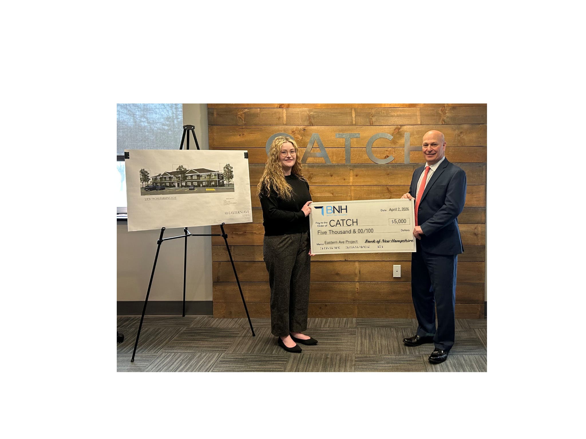 Bank of New Hampshire Donates $5,000 to CATCH's Eastern Avenue Project