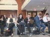 Bentley student presenters get ready to "pitch" their innovative new business products to the judges at 2026 Falcon's Nest event -- and compete for cash prizes!
