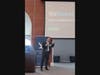 Bentley student Leo Miller  pitching "GoQuest" - for planning and travel - "so your group can stop planning and start living."