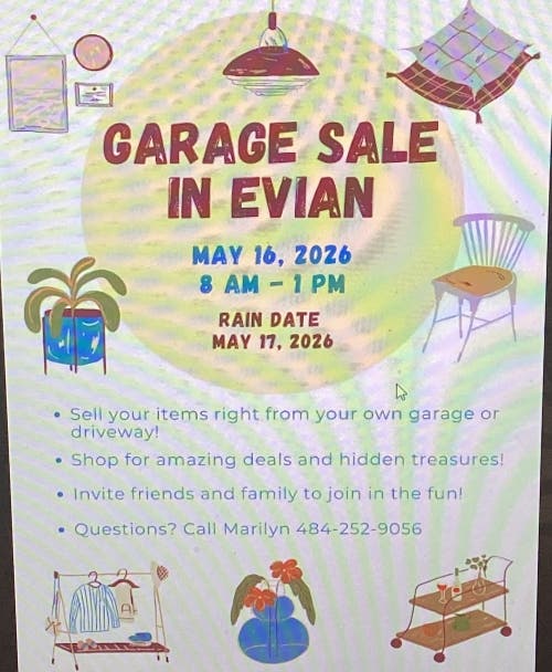 Evian Community Garage Sale 