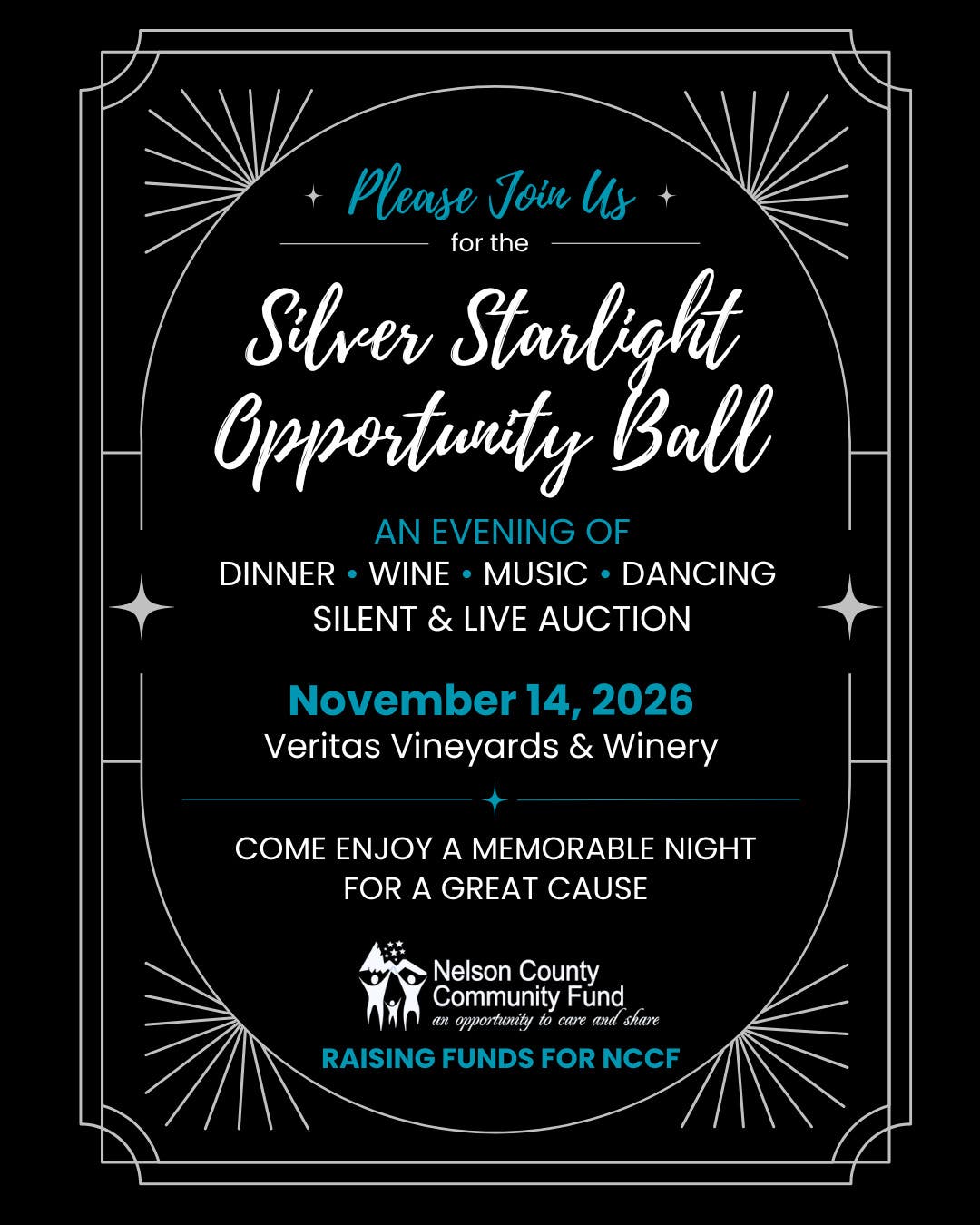 NCCF's 25th Anniversary Silver Starlight Opportunity Ball