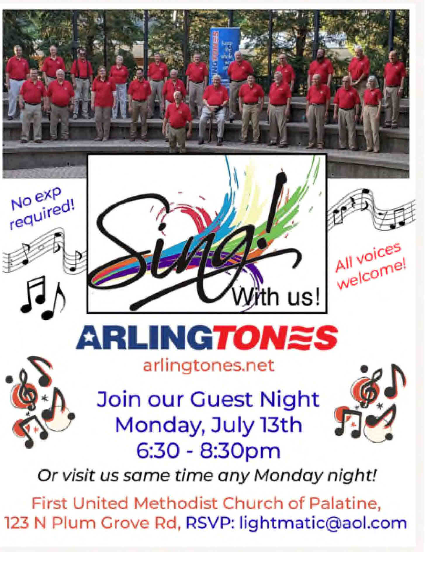 Arlingtones Barbershop Chorus Guest Night 
