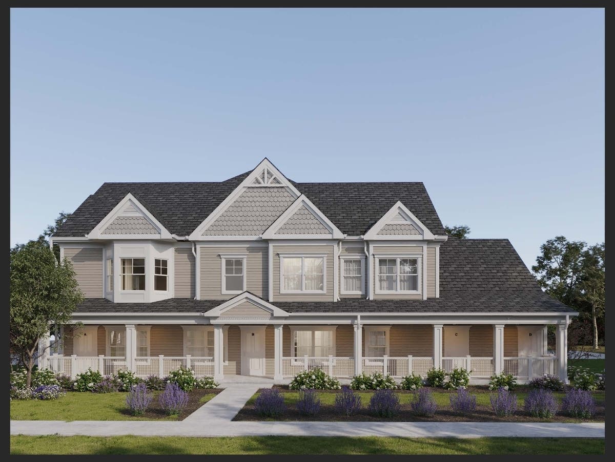 Belmont Estates of Lemont rendering showing plan for cottage-style development