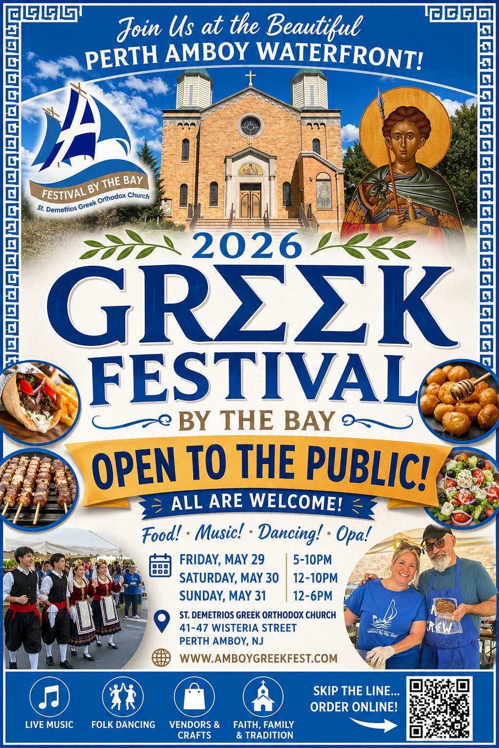 Perth Amboy Greek Festival By the Bay Returns May 29–31, 2026
