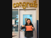 Emily Bedolla poses after receiving notification that she was selected for the Amazon Future Engineer Scholarship, a national award supporting students pursuing computer science degrees.