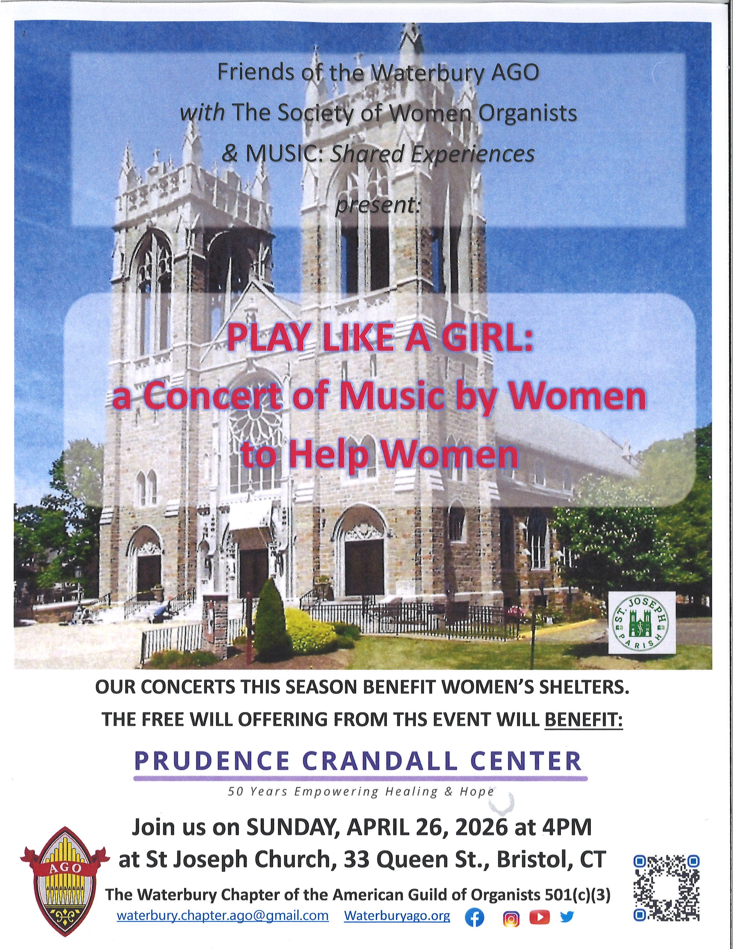 Play Like A Girl: A Concert Of Music By Women To Help Women