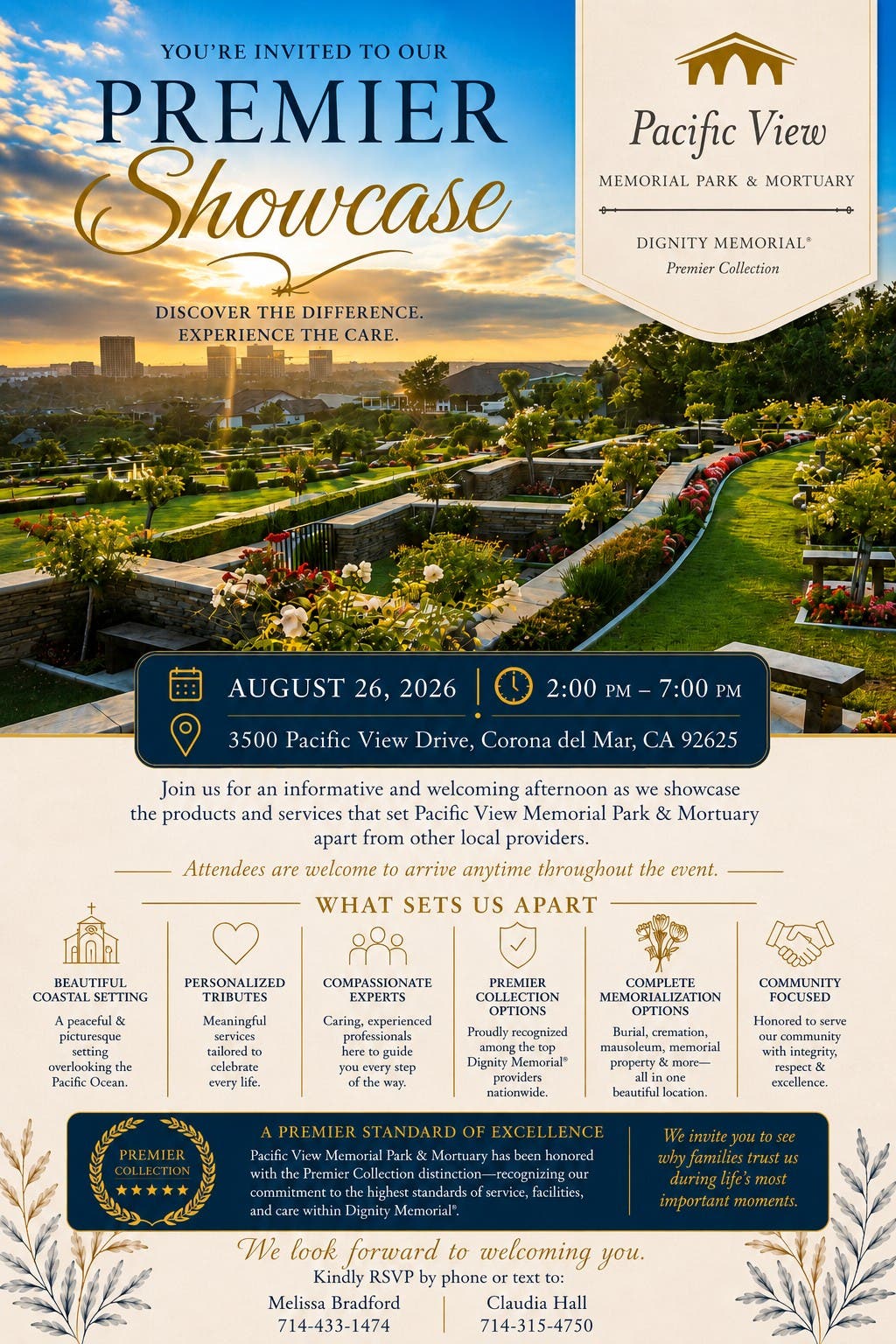 Premier Showcase at Pacific View Memorial Park & Mortuary