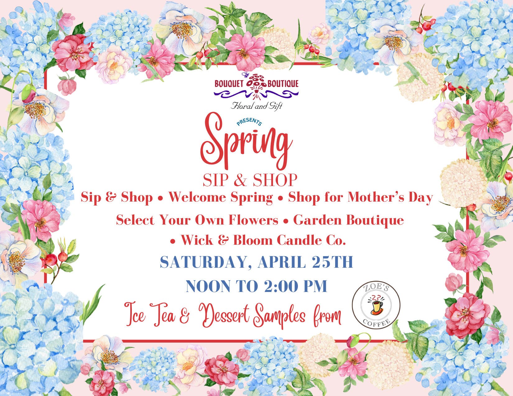Spring Sip and Shop
