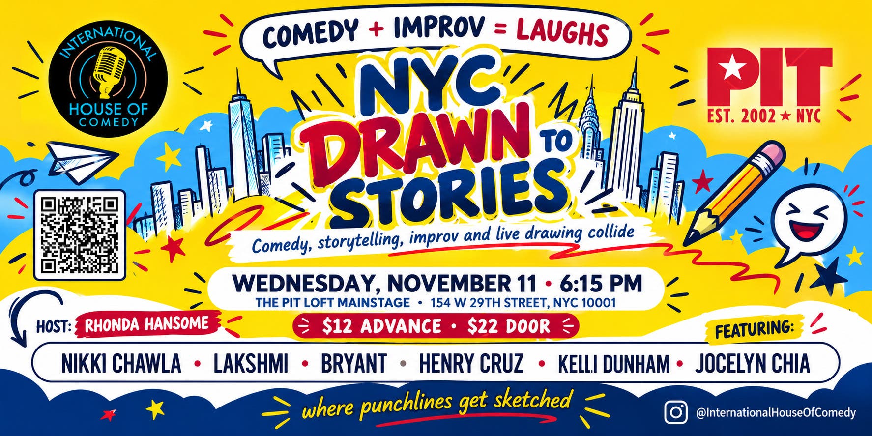 NYC Drawn To Stories - comedy fusion
