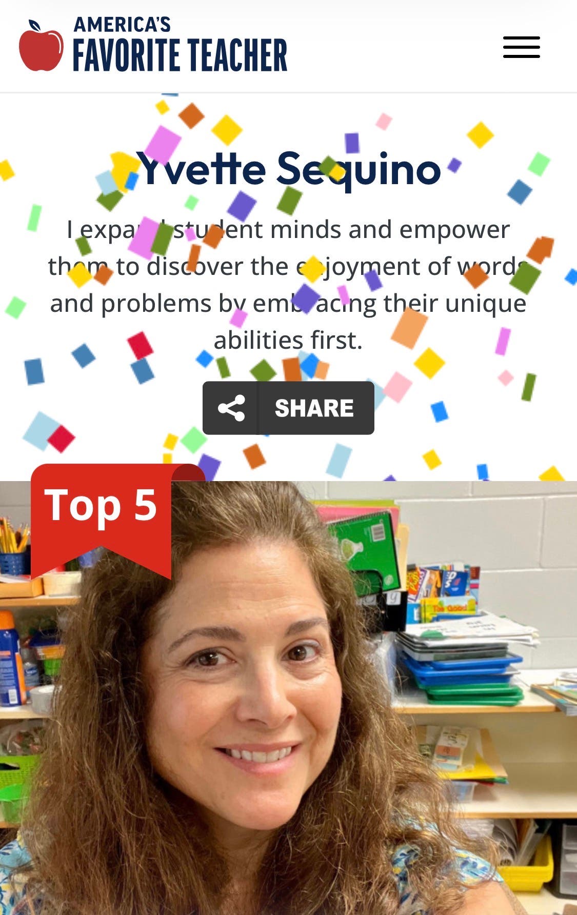 Local Teacher Hits Home Stretch in America’s Favorite Teacher Competition