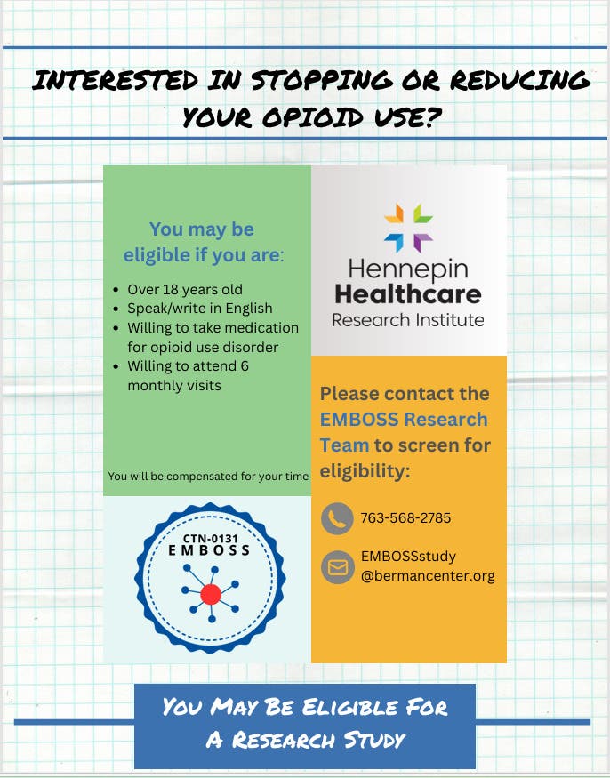 Opioid Use Medication Clinical Trial (Minneapolis)