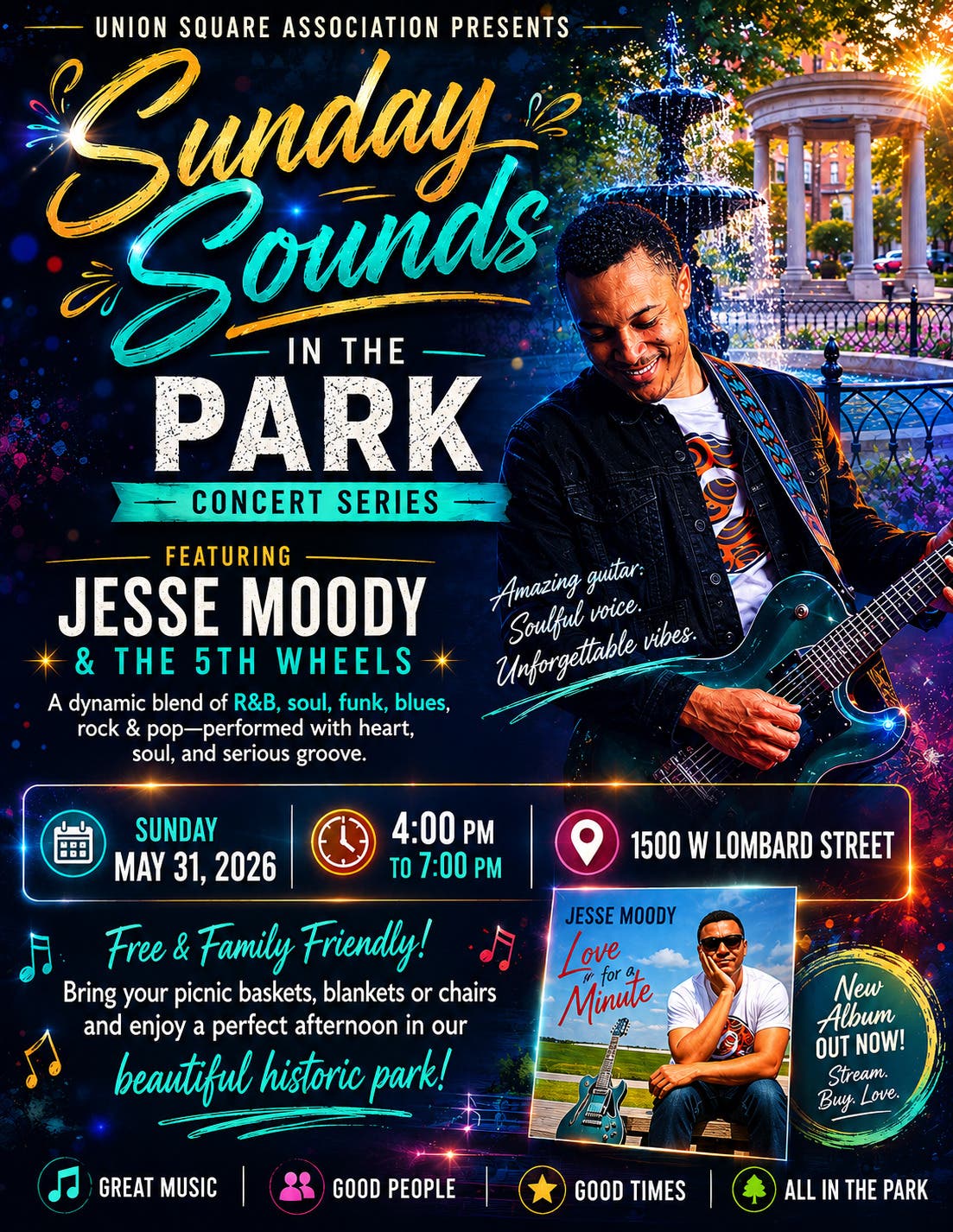 Sunday Sounds In The Park concert - Jesse Moody & The 5th Wheels