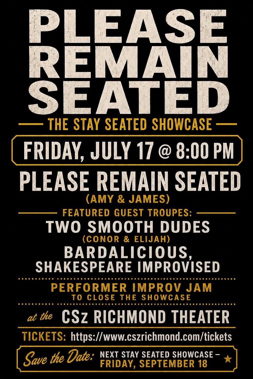 Please Remain Seated: Play